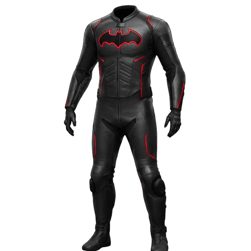 New Batman Motorbike Racing Leather Suits Adults Motorcycle Biker Leather Suit - Image 1 of 4