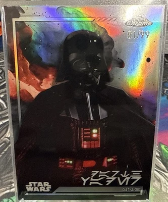 2024 Topps Chrome Star Wars Darth Vader #AV-66 Aurebesh Variation /99  - Image 1 of 2