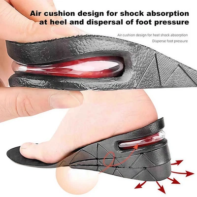 Hombres Mujeres Plantillas Invisibles para Aumentar la Altura Elevación del Talón Inserciones para Zapatos Almohadilla EE. UU. Foto 1 de 4