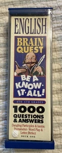 Vtg. Brain Quest: 1000 Questions & Answers English 4th-6th Grade Deck 1&2 New - Imagen 1 de 5