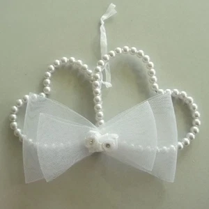 Corazón de Perla Con Tul Decoración la Mesa Iglesia Coche Doble - Imagen 1 de 6