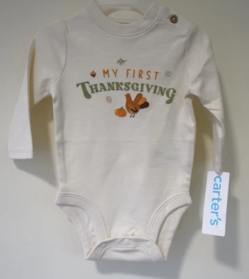 NWT Carter's My First Thanksgiving Shirt Boy's Size Newborn - Image 1 of 2