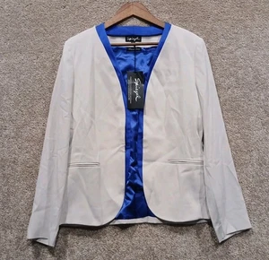 Spiegel Blazer Größe 14 grau mit blauem Futter Neu mit Etikett - Bild 1 von 8