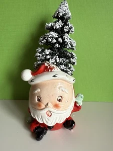 Vintage 1940's NAPCO W/ Original Sticker / Humpty Dumpty Santa Planter / W/TREE - Picture 1 of 10