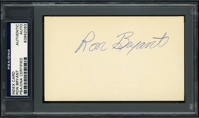 Ron Bryant Autographed 3x5 Index Card San Francisco Giants PSA/DNA #83862093 - Image 1 of 2