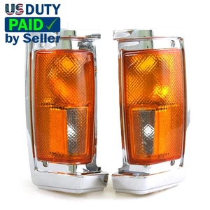 Chrom Side Turn Lamps Pair Fit 1986-1997 Nissan Hardbody Pickup D21 Hustler SE - Picture 1 of 6
