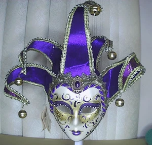 Authentic La Maschera del Galeone Hand Painted Venetian Mask NEW w/tags - Picture 1 of 7