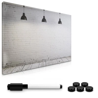 Magnetpinnwand Memoboard 60x40cm Notiztafel Industrial Design abwaschbar - Bild 1 von 4