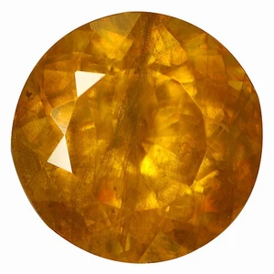 2.99 Ct Romantic Round 8.4 MM Golden Yellow Russian 100% Natural Sphene Titanite - Picture 1 of 4