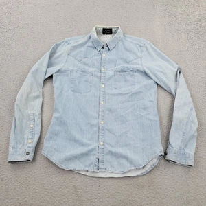 The Kooples Sport Denim Shirt Mens Small Western Fitted Button Up Long Sleeve - Picture 1 of 12