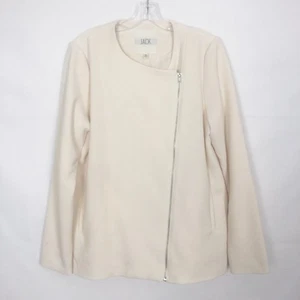 Blazer donna Jack manica lunga zip panna taglia media - Foto 1 di 12