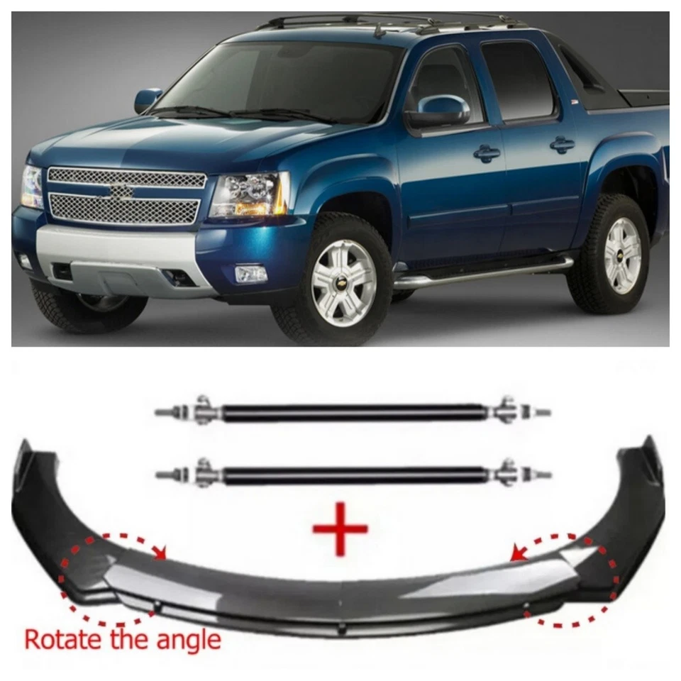 Carbon Fiber Style Front Bumper Lip Spoiler Splitter For Chevrolet Avalanche US Foto 1 de 4