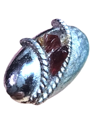 Vintage Swank Tie Clip with Stone Foto 1 de 3