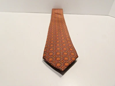 Corbata Hombre Hermes Geométrica Marrón Multicolor Seda 829 EA 3" (W) 57.25" (L) Francia Foto 1 de 4