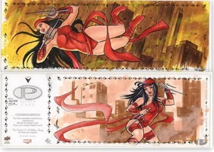 2019 Marvel Premier ELEKTRA 4-Panel SKETCH by ALCIONE SILVA - Picture 1 of 1