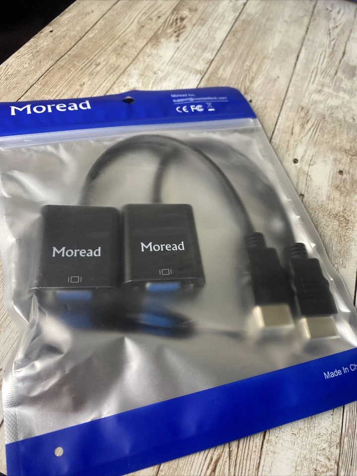 Display Port to VGA, Pkg 2 Moread Gold-Plated DP to VGA Adapter (Male to Female) - Image 1 of 1