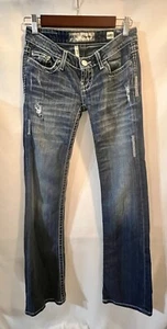 BKE Jeans Womens 25x33.5 Blue Starlite Stretch Flare Low Rise - Picture 1 of 8