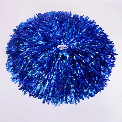 2pcs Cheerleaders Pom Pom Handheld Accessories Hand Flowers with Finger Ring Red - Image 1 of 4