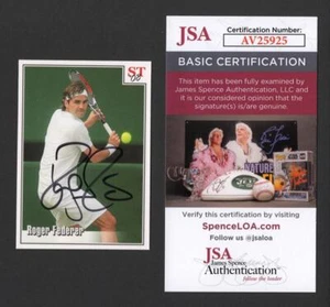 Roger Federer Signed Autograph 2008 Spotlight Tribute Wimbledon Trading Card JSA - Picture 1 of 4