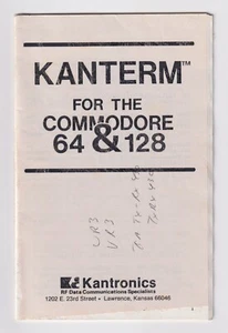Kanterm vintage per Commodore 64 e 128 MANUALE UTENTE computer libretto guida - Foto 1 di 2