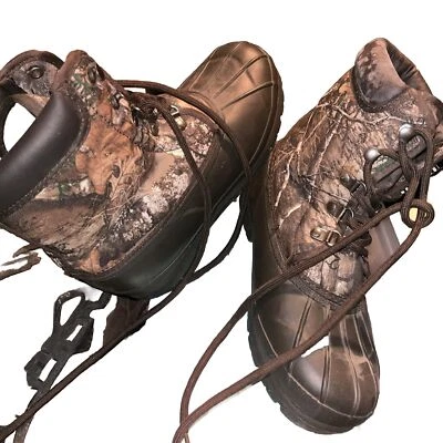 Magellan youth five brown camo hunting boots worn once - Image 1 of 4
