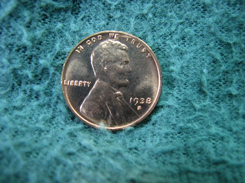 1938 S   U.S. Lincoln Cent   Gorgeous  Penny  NICE ! Cover