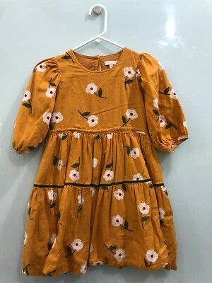 Pre Owned Pink Chicken Inca Gold Flower Maribelle Dress Size 10Y - Image 1 of 4
