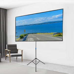 16:9 Beamer Leinwand mit Stativ Heimkino 4K HD Projektionswand Indoor/Outdoor DE - Bild 1 von 21