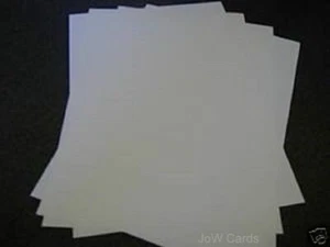 White Paper Inserts suitable for 8x8 card blanks (190x380mm) 120 gsm Free p&p UK - Picture 1 of 1