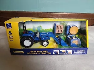 1/20 Scale New Holland Boomer 55 Tractor & Attachments (8pcs) New-Ray SS-05056 - Picture 1 of 12