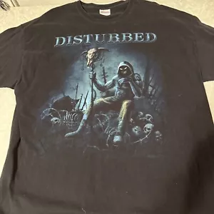 T-shirt rock vintage disturbata nera cattivo sorriso uomo 2XL (50-52) - Foto 1 di 7