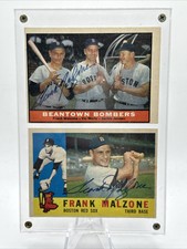 1960 + 1961 Topps Frank Malzone Autographed Cards #173 + #310