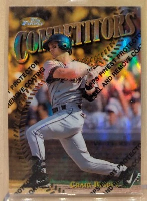 1997 Topps Finest GOLD REFRACTOR #327 Craig Biggio Astros HOF RARE PARALLEL - Image 1 of 2