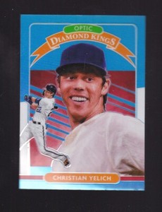 2020 Donruss Optic Diamond Kings Prizm Carolina Blue Christian Yelich #5 Brewers
