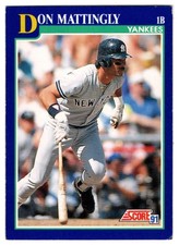 1991 Score Don Mattingly New York Yankees #23