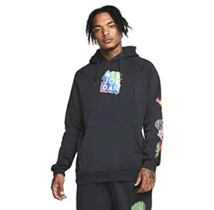 Sudadera con capucha Air Jordan Jumpman rara pegatina usada para hombre talla pequeña ¡Precio de venta sugerido por el fabricante 80 GBP!! - Imagen 1 de 8