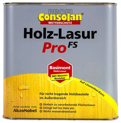 2,5 Liter Consolan Holzlasur Pro FS nussbaum Basiment Holz Lasur - Bild 1 von 2