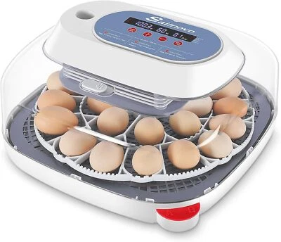 SAILNOVO 12 Eggs Incubators for Chicken Eggs w/4 Modes, 360° View, Automatic Egg Turning~