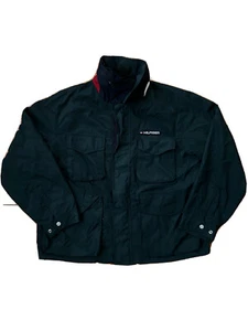 Men's Vintage 90's Tommy Hilfiger Forest Green Windbreaker Jacket XL - Picture 1 of 11