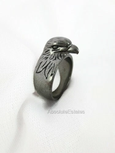 NUEVO Anillo Cabeza de Águila Talla 10 Emporio Armani Para Hombres Acero Inoxidable EGS2662040001 Foto 1 de 4