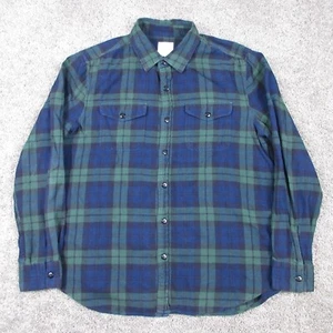 American Eagle Shirt Mens Extra Large Blue Green Plaid Tartan Button Down Casual - Picture 1 of 7