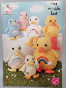 CUDDLE DUCKS Toy Knitting Pattern, 3 sizes, 8ply - King Cole 9184 - Picture 1 of 1