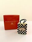 MacKenzie Childs Ornament Courtly Check Gift Bag Shopping Tote Holiday Christmas