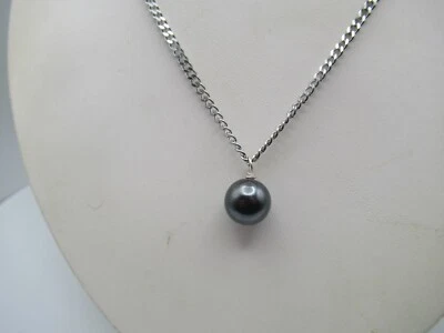 12毫米赤铁矿球吊坠18英寸不锈钢链 — 第 1/4 张图片