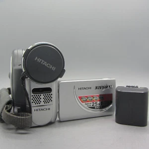 Hitachi DVDCAM DZ-BX37E Handheld Mini DVD Camcorder Silver Tested - Picture 1 of 10