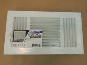 HART AND COOLEY CEILING/SIDEWALL REGISTER, 12" X 6", R683 - Picture 1 of 3