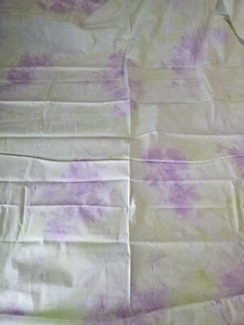 Cotton Batik Tie Dye Fabric Shades Pale Green Purple 74"×44" - Picture 1 of 8