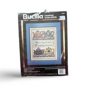 Bucilla Collectable Teapots Counted Cross Stitch Kit NEW - Picture 1 of 2