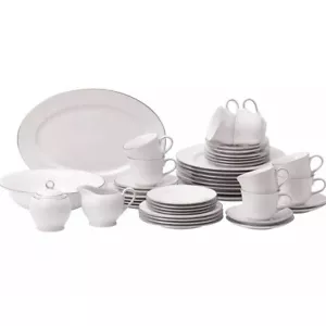 Royal Doulton Simply Platinum 45-Piece Dinnerware Set, Service For 8 Brand New - Picture 1 of 7