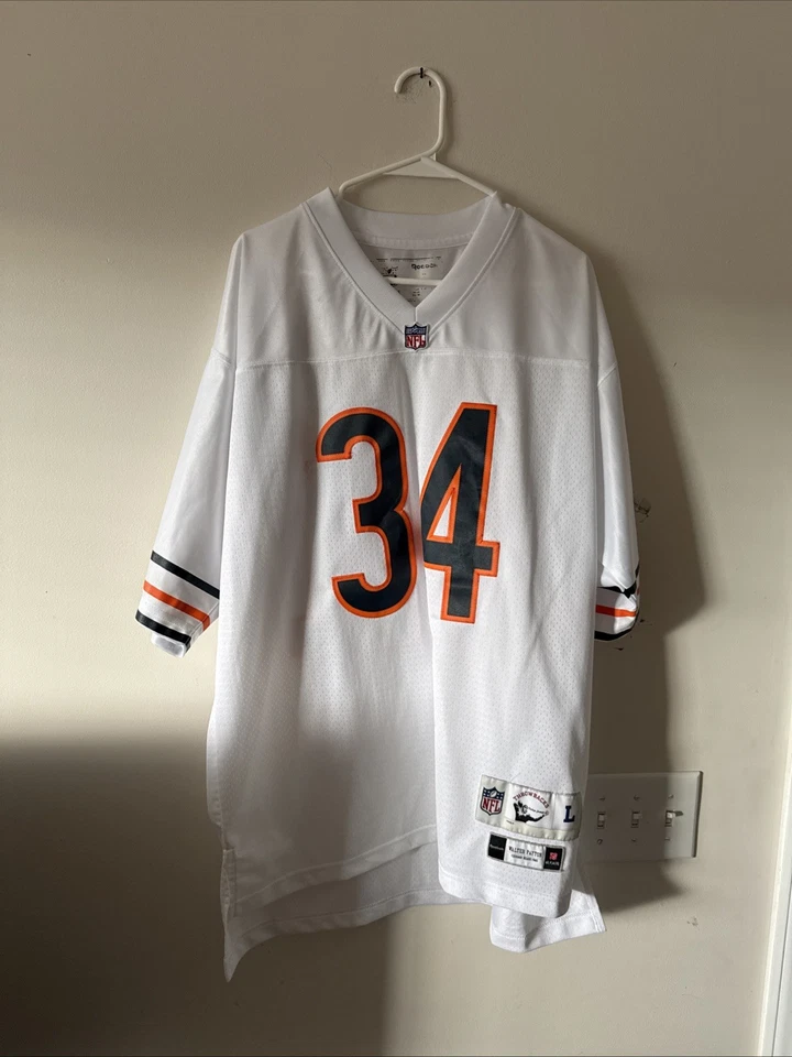 Camiseta masculina Reebok VTG Walter Payton #34 Chicago Bears Reebok Throwback tamanho G - Imagem 1 de 4